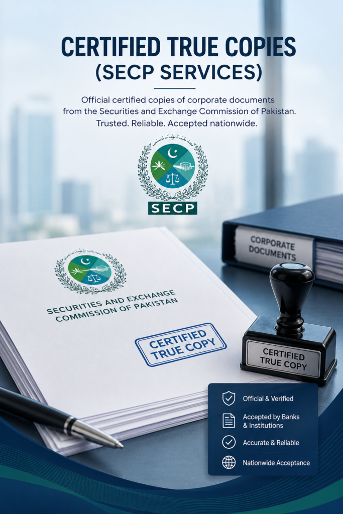Certified True Copies (SECP Services)